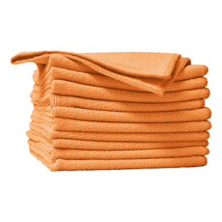 Image sur Chiffons de microfibre  - Orange 14 po - Pqt 10